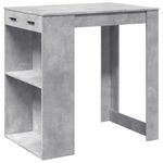 Casa si Gradina - Mobilier - Mese si birouri - Mese bucatarie si dining - Masa de bar, gri beton, 102x70x103,5 cm, lemn prelucrat - Infinity.ro