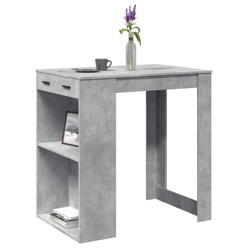 Casa si Gradina - Mobilier - Mese si birouri - Mese bucatarie si dining - Masa de bar, gri beton, 102x70x103,5 cm, lemn prelucrat - Infinity.ro