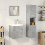 Casa si Gradina - Mobilier - Seturi de mobilier - Seturi baie - Set mobilier de baie, 4 piese, gri beton, lemn compozit - Infinity.ro