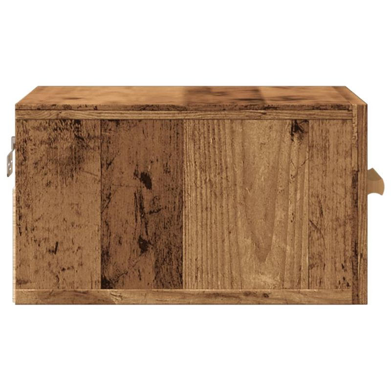 Casa si Gradina - Mobilier - Comode si corpuri - Noptiere - Noptiera de perete, lemn vechi, 35x35x20 cm - Infinity.ro
