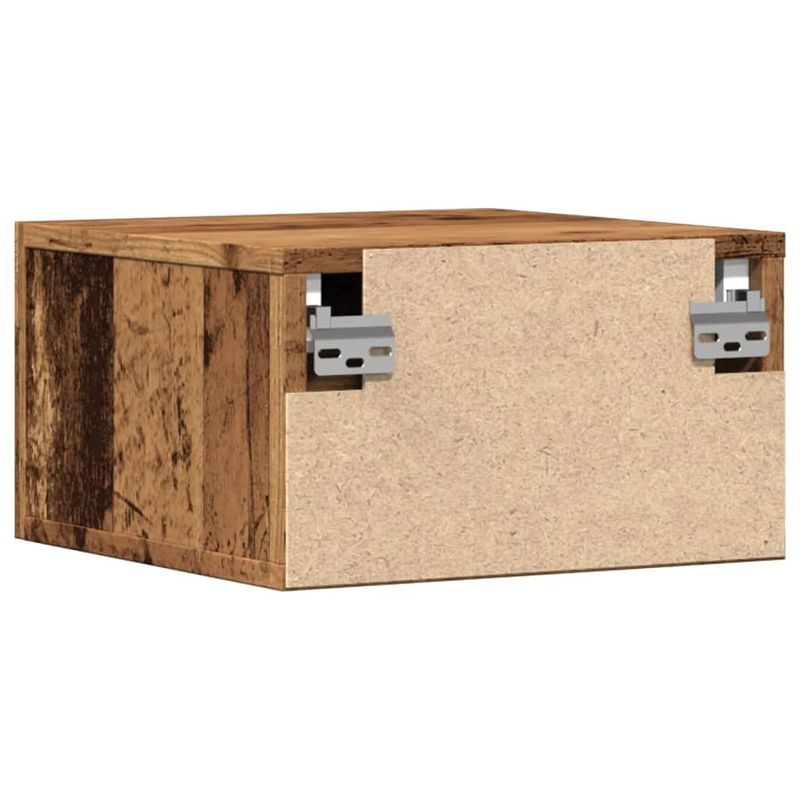 Casa si Gradina - Mobilier - Comode si corpuri - Noptiere - Noptiera de perete, lemn vechi, 35x35x20 cm - Infinity.ro
