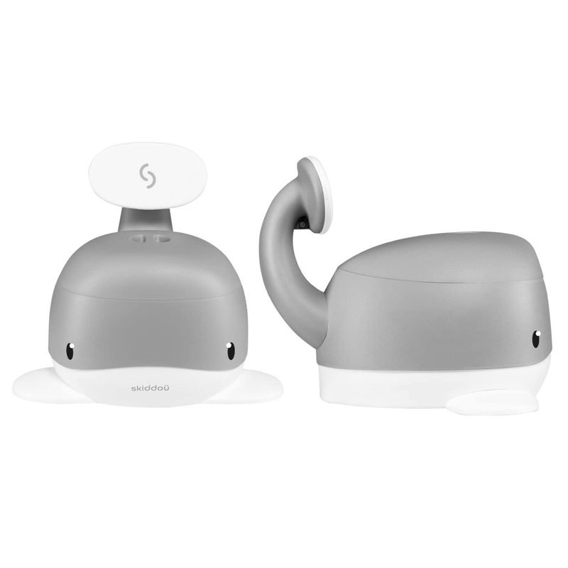 Jucarii, Copii si Bebe - Igiena si ingrijire - Baia bebelusului - Olite si reductoare WC - Olita pentru copii, Pottili, Skiddou, balenuta, cu capac, Evening shadow, Gri - Infinity.ro