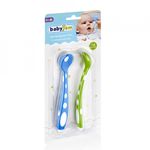 Jucarii, Copii si Bebe - Hrana si alaptare - Biberoane, suzete si accesorii hranire - Articole hranire bebelusi - Set 2 lingurite din silicon BabyJem Soft Spoon (Culoare: Mov) - Infinity.ro