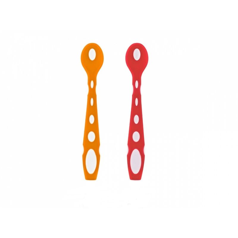 Jucarii, Copii si Bebe - Hrana si alaptare - Biberoane, suzete si accesorii hranire - Articole hranire bebelusi - Set 2 lingurite din silicon BabyJem Soft Spoon (Culoare: Mov) - Infinity.ro