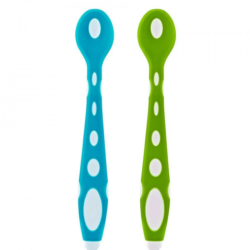 Jucarii, Copii si Bebe - Hrana si alaptare - Biberoane, suzete si accesorii hranire - Articole hranire bebelusi - Set 2 lingurite din silicon BabyJem Soft Spoon (Culoare: Portocaliu) - Infinity.ro