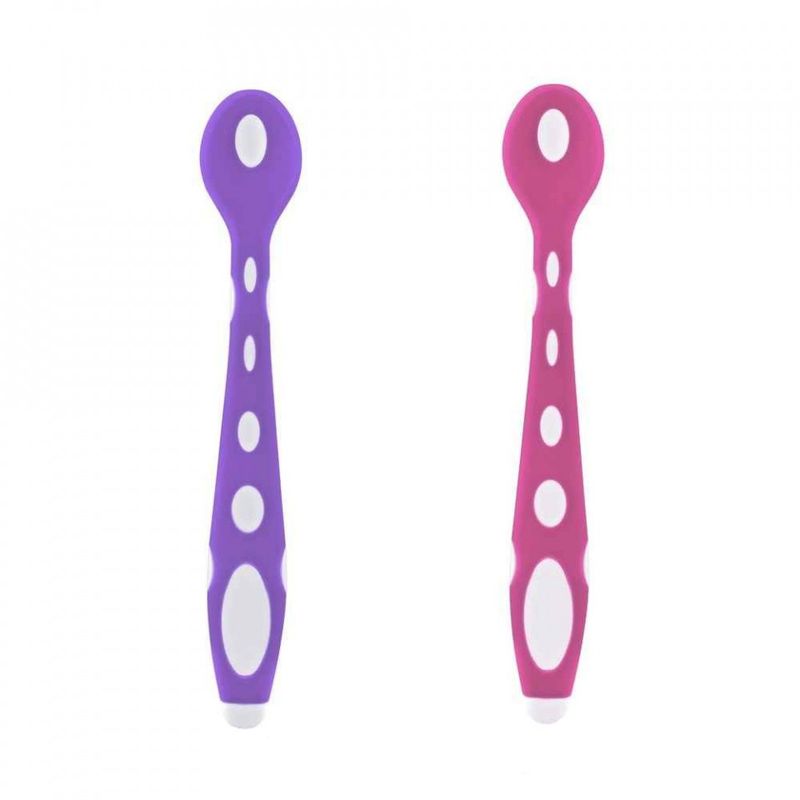 Jucarii, Copii si Bebe - Hrana si alaptare - Biberoane, suzete si accesorii hranire - Articole hranire bebelusi - Set 2 lingurite din silicon BabyJem Soft Spoon (Culoare: Portocaliu) - Infinity.ro