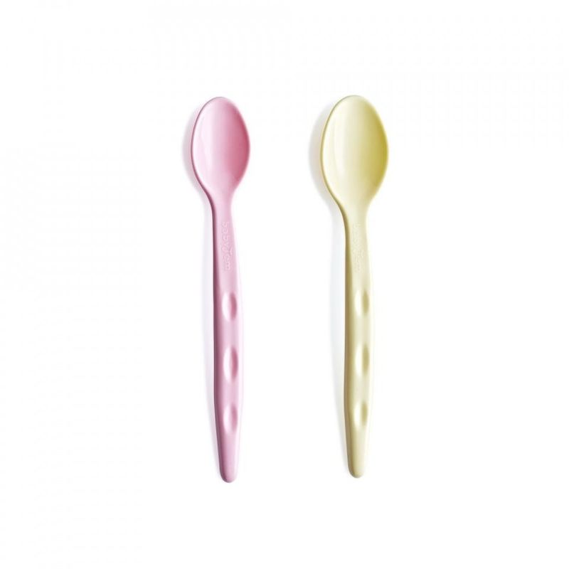 Jucarii, Copii si Bebe - Hrana si alaptare - Biberoane, suzete si accesorii hranire - Articole hranire bebelusi - Set 2 lingurite pentru copii BabyJem (Culoare: Roz) - Infinity.ro