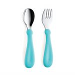 Jucarii, Copii si Bebe - Hrana si alaptare - Biberoane, suzete si accesorii hranire - Articole hranire bebelusi - Set tacamuri din inox pentru copii BabyJem (Culoare: Portocaliu) - Infinity.ro