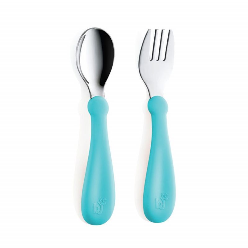 Jucarii, Copii si Bebe - Hrana si alaptare - Biberoane, suzete si accesorii hranire - Articole hranire bebelusi - Set tacamuri din inox pentru copii BabyJem (Culoare: Portocaliu) - Infinity.ro