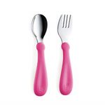 Jucarii, Copii si Bebe - Hrana si alaptare - Biberoane, suzete si accesorii hranire - Articole hranire bebelusi - Set tacamuri din inox pentru copii BabyJem (Culoare: Portocaliu) - Infinity.ro