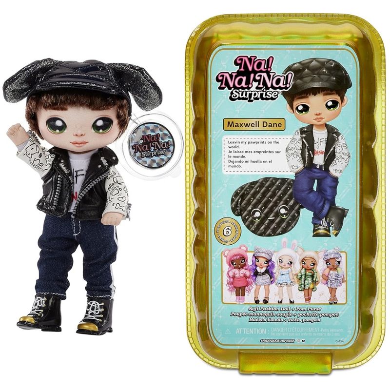Jucarii, Copii si Bebe - Jucarii si jocuri - Papusi si accesorii - Papusi - Papusa Na! Na! Na! Surprise Glam Series, Maxwell Dane, 19 cm - Infinity.ro