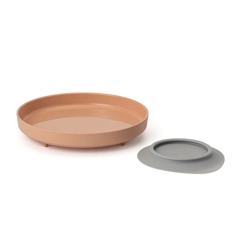 Jucarii, Copii si Bebe - Hrana si alaptare - Biberoane, suzete si accesorii hranire - Articole hranire bebelusi - Set diversificare hrana bebelusi Miniware Healthy Meal, 100% din materiale naturale biodegradabile, 3 piese, Toffee/Peach - Infinity.ro