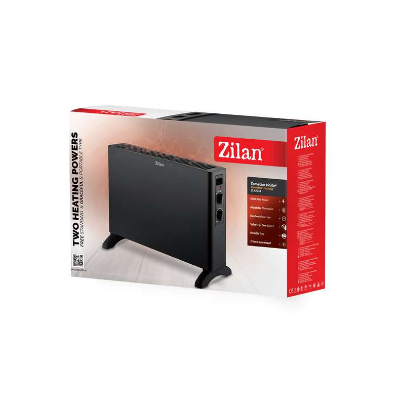 Electronice si Electrocasnice - Climatizare si sisteme de incalzire - Aparate incalzire aer - Convectoare electrice - Convector electric Zilan ZLN2044, 2 trepte de viteza 1250W-2000W, termostat reglabil, protectie la supraincalzire - Infinity.ro