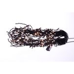 Casa si Gradina - Decoratiuni - Decoratiuni de sezon - Instalatie de Craciun tip Perdea Franjurata, 3 m x 0.7 m, 96 LED-uri, Alb Cald, 8 jocuri de lumini, fire negre - Infinity.ro