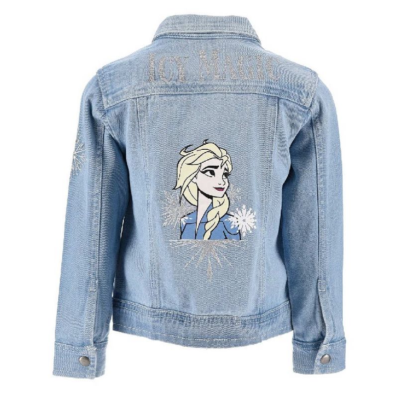 Fashion, accesorii si bijuterii - Copii - Imbracaminte copii - Jachete si geci copii - Jacheta din denim fetite Frozen, Albastru 116 CM 6 ani - Infinity.ro