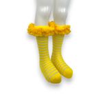 Fashion, accesorii si bijuterii - Copii - Lenjerie si pijamale copii - Sosete si dresuri copii - Sosete cu volanase tulle si dungi transparente pentru copii, galben aprins 4-5 ani - Infinity.ro