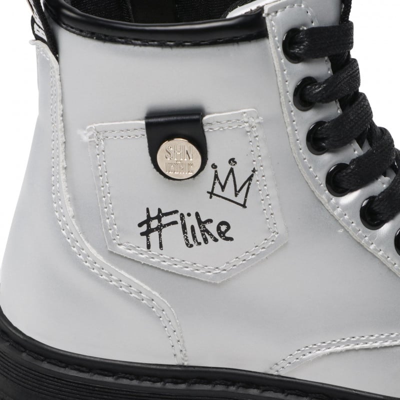 Fashion, accesorii si bijuterii - Copii - Incaltaminte copii - Ghete si cizme copii - Botine Shone copii 81587-006 29 EU Argintiu - Infinity.ro