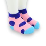 Fashion, accesorii si bijuterii - Copii - Lenjerie si pijamale copii - Sosete si dresuri copii - Sosete clasice pentru copii roz cu buline albastre 13 ani - Infinity.ro