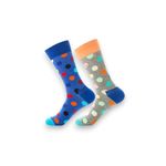 Fashion, accesorii si bijuterii - Femei - Lenjerie si pijamale femei - Sosete si ciorapi femei - Set 2 perechi sosete colorate, cu buline Multicolor One-Size Model 7-8 - Infinity.ro