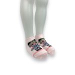 Fashion, accesorii si bijuterii - Copii - Lenjerie si pijamale copii - Sosete si dresuri copii - Sosete scurte cu model papusa pentru copii, roz 12- 18 luni - Infinity.ro