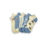 Fashion, accesorii si bijuterii - Femei - Lenjerie si pijamale femei - Sosete si ciorapi femei - Set de 5 perechi sosete din bumbac cu model si volananse pentru femei, - Infinity.ro