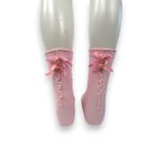 Fashion, accesorii si bijuterii - Copii - Lenjerie si pijamale copii - Sosete si dresuri copii - Sosete lungi cu nasturi pentru copii, roz 12-18 luni - Infinity.ro