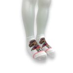 Fashion, accesorii si bijuterii - Copii - Lenjerie si pijamale copii - Sosete si dresuri copii - Sosete scurte cu model papusa pentru copii, alb 12-18 luni - Infinity.ro