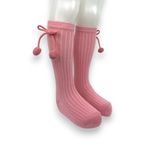 Fashion, accesorii si bijuterii - Copii - Lenjerie si pijamale copii - Sosete si dresuri copii - Sosete lungi cu ciucuri pentru copii, roz 2-3 ani - Infinity.ro