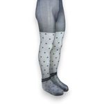 Fashion, accesorii si bijuterii - Copii - Lenjerie si pijamale copii - Sosete si dresuri copii - Dres cu buline si volanase glezna pentru copii, negru 5-6 ani - Infinity.ro