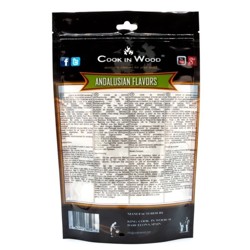 Casa si Gradina - Gradina si terasa - Gratare si accesorii - Accesorii gratare - Bucati de lemn pentru afumare din lemn de stejar, infuzat cu aroma de sweet white wine, chunk-uri 500 grame - Infinity.ro