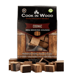 Casa si Gradina - Gradina si terasa - Gratare si accesorii - Accesorii gratare - Bucati de lemn pentru afumare din lemn de stejar, infuzat cu aroma de cognac, chunk-uri 1200 grame - Infinity.ro