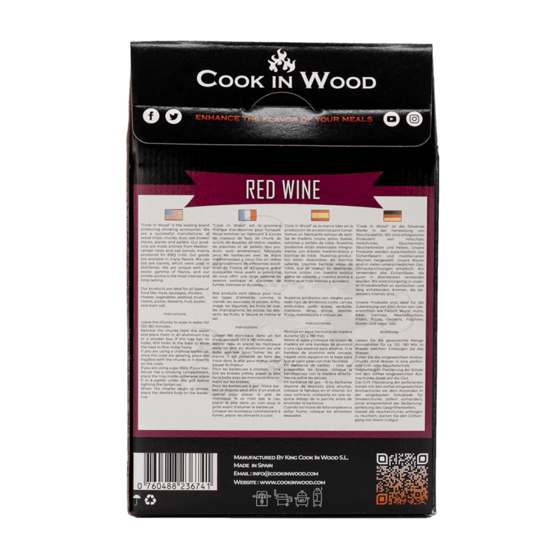 Casa si Gradina - Gradina si terasa - Gratare si accesorii - Accesorii gratare - Bucati de lemn pentru afumare din lemn de stejar, infuzat cu aroma de muscat wine, chunk-uri 500 grame - Infinity.ro