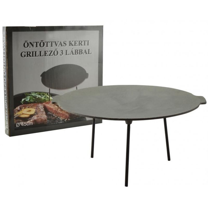 Casa si Gradina - Gradina si terasa - Gratare si accesorii - Gratare de gradina - Disc pentru gratar, fonta, cu picioare, 45x23 cm, Perfect Home - Infinity.ro