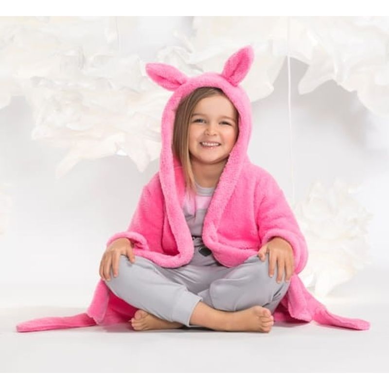 Jucarii, Copii si Bebe - Igiena si ingrijire - Baia bebelusului - Prosoape si halate de baie copii - Halat de baie pentru copii Nicol Roz Marimea 122-128 - Infinity.ro