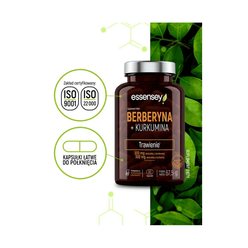 Ingrijire personala si Cosmetice - Sanatate si wellness - Suplimente alimentare - Vitamine si minerale - Berberine + Turmeric 90 Tablete, Essensey - Infinity.ro