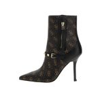 Fashion, accesorii si bijuterii - Femei - Incaltaminte femei - Botine femei - Botine dama Guess cu varf ascutit si monograma FL8AY3 38 EU Maro inchis/Negru - Infinity.ro