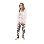 Fashion, accesorii si bijuterii - Copii - Lenjerie si pijamale copii - Pijamale copii - Pijamale fete Gary L40011, 164 CM, Roz/Negru - Infinity.ro