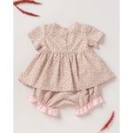 Fashion, accesorii si bijuterii - Copii - Imbracaminte copii - Treninguri si compleuri copii - Compleu de vara cu bluza si pantalonasi scurti bufanti 86 cm - Infinity.ro