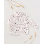 Fashion, accesorii si bijuterii - Copii - Imbracaminte copii - Treninguri si compleuri copii - Camasa alba cu model abstract maro cu crem 80 cm - Infinity.ro