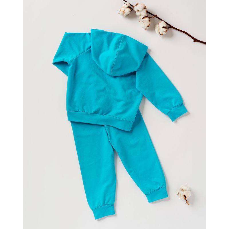 Fashion, accesorii si bijuterii - Copii - Imbracaminte copii - Treninguri si compleuri copii - Set cu hanorac si pantaloni sport din bumbac albastru 92 cm - Infinity.ro