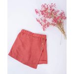 Fashion, accesorii si bijuterii - Copii - Imbracaminte copii - Fuste copii - Fusta cu pantaloni scurti, din in roz caramiziu 98 cm - Infinity.ro