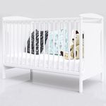 Casa si Gradina/Mobilier/Mobilier copii/Patuturi copii - Patut copii din lemn Hubners Karly 120x60 cm alb - Infinity.ro