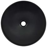 Casa si Gradina - Sanitare - Lavoar baie si accesorii - Lavoare si piedestale - Chiuveta de baie, negru, 41x12,5 cm, ceramica - Infinity.ro