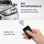 Auto si Moto - Electronice auto - Accesorii electronice auto - Husa Cheie Auto Kwmobile pentru Jaguar 5 Butoane, Negru/Auriu, Silicon, KWM0000256I001C - Infinity.ro