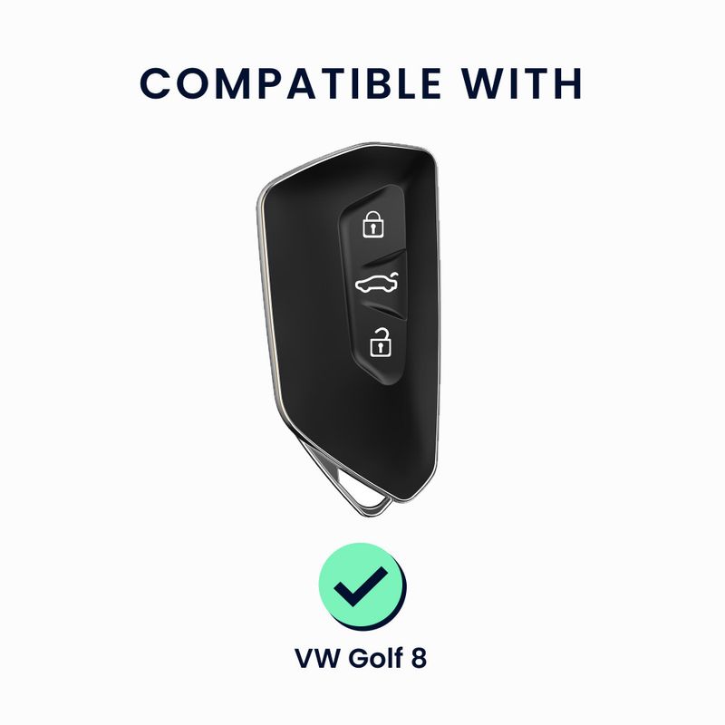 Auto si Moto - Electronice auto - Accesorii electronice auto - Husa Cheie Auto Kwmobile pentru VW 3 Butoane, Transparent, Silicon, KWM000025JH001C - Infinity.ro