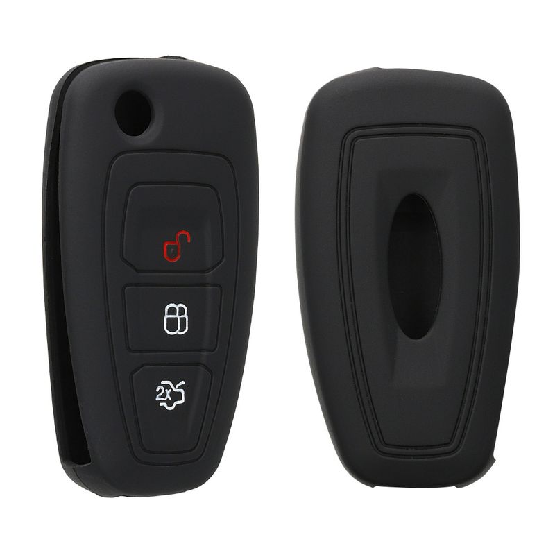 Auto si Moto - Electronice auto - Accesorii electronice auto - Husa Cheie Auto pentru Ford - 3 Butoane, Silicon, Negru, 46012.01 - Infinity.ro