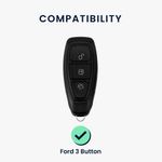 Auto si Moto - Electronice auto - Accesorii electronice auto - Husa Cheie Auto pentru Ford - 3 Butoane - Keyless Go, Silicon, Negru, 53133.05 - Infinity.ro