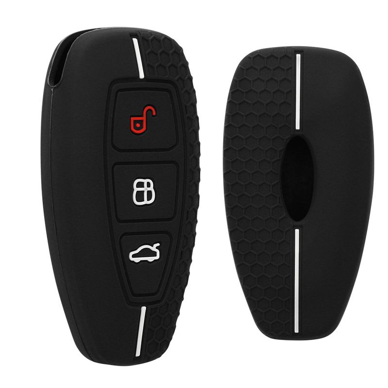 Auto si Moto - Electronice auto - Accesorii electronice auto - Husa Cheie Auto pentru Ford - 3 Butoane - Keyless Go, Silicon, Negru, 53133.05 - Infinity.ro