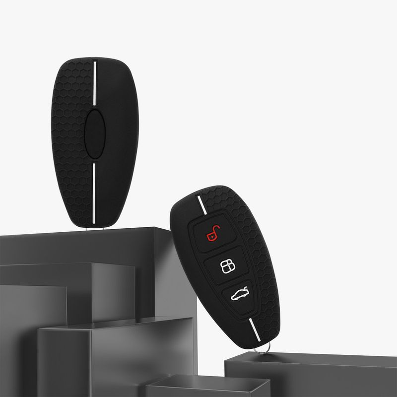 Auto si Moto - Electronice auto - Accesorii electronice auto - Husa Cheie Auto pentru Ford - 3 Butoane - Keyless Go, Silicon, Negru, 53133.05 - Infinity.ro