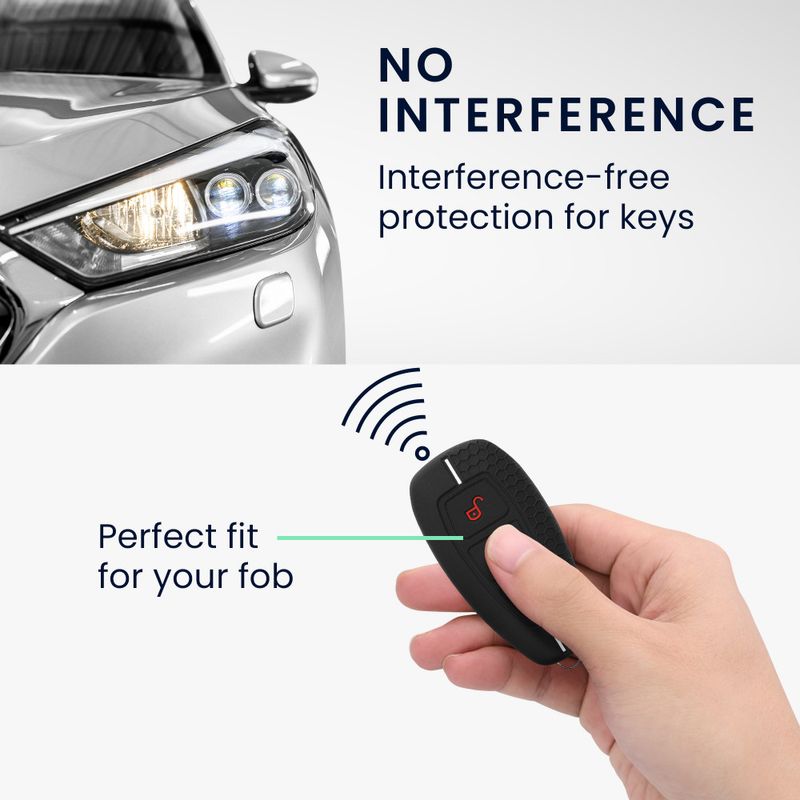 Auto si Moto - Electronice auto - Accesorii electronice auto - Husa Cheie Auto pentru Ford - 3 Butoane - Keyless Go, Silicon, Negru, 53133.05 - Infinity.ro